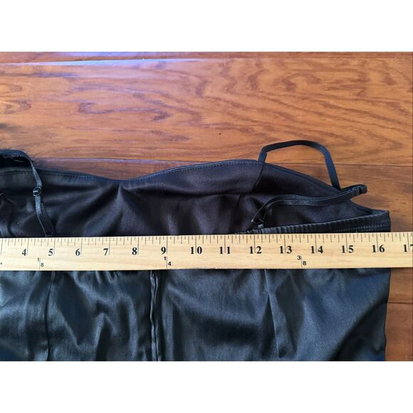 NWT Vintage Y2K Trixxi Black Feather Trim Mini Dress Size 13 - Picture 9 of 10